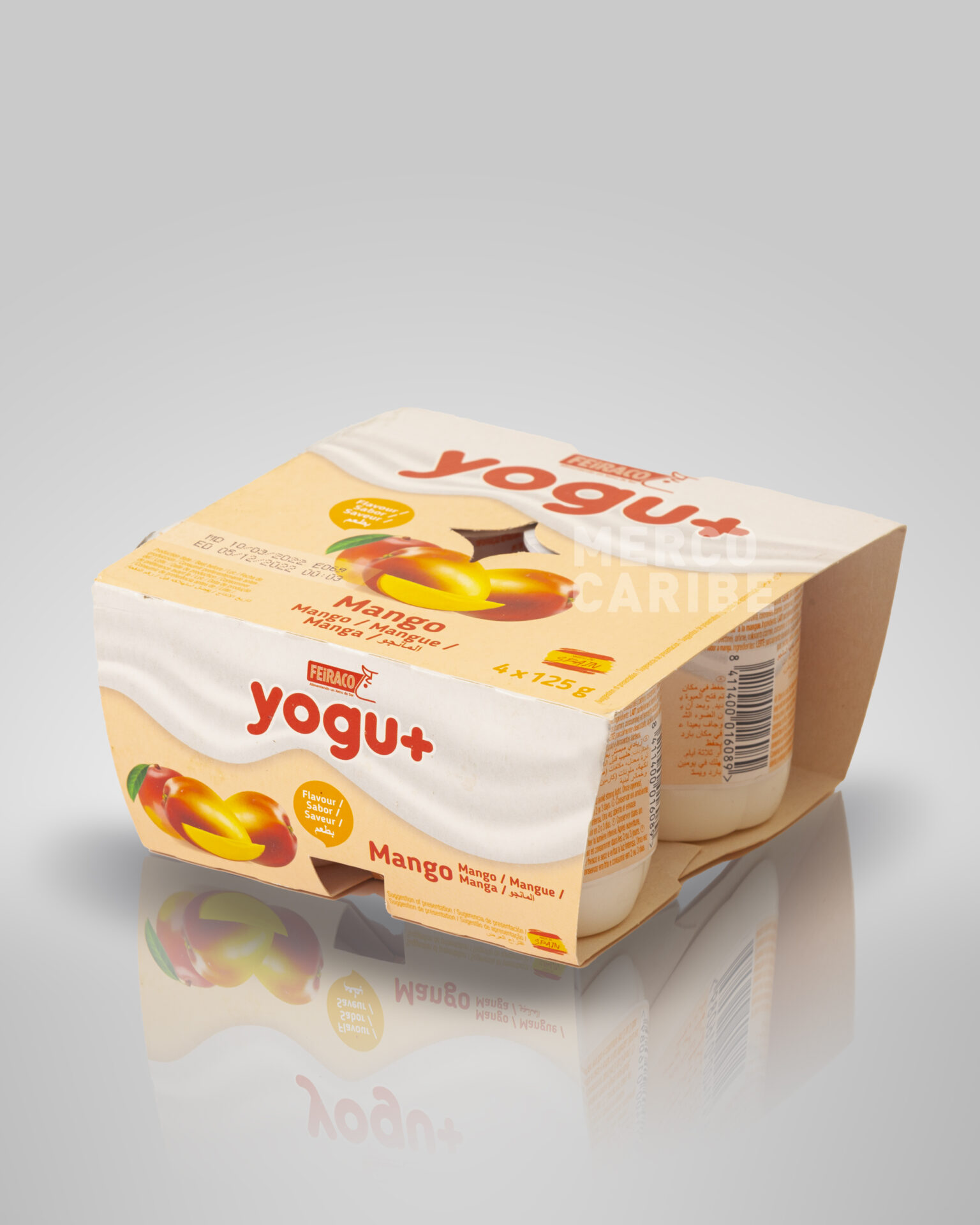 Yogur de Mango Larga Vida (Feiraco) 125g paquete de 4u Mercocaribe
